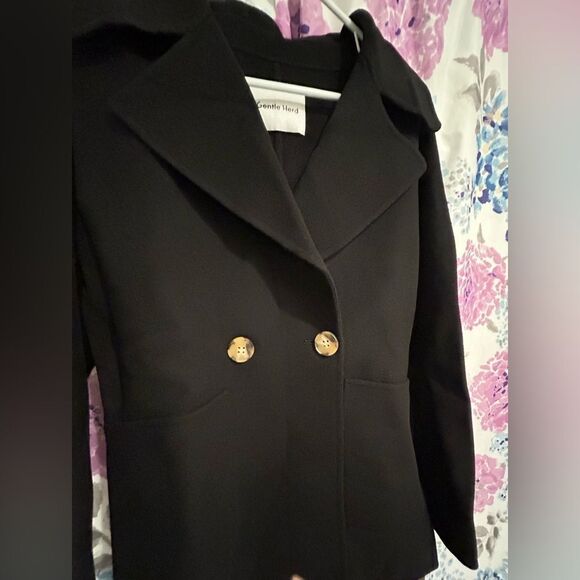 Gentle Herd Black 100% Wool Jacket - Size Small - NWT - Picture 2 of 5